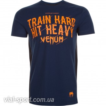 Футболка Venum Train Hard Hit Heavy T-Shirt Navy